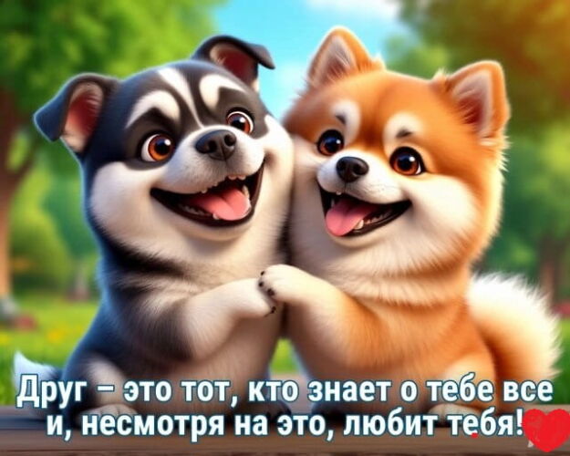 скачать картинку про дружбу с милыми животными